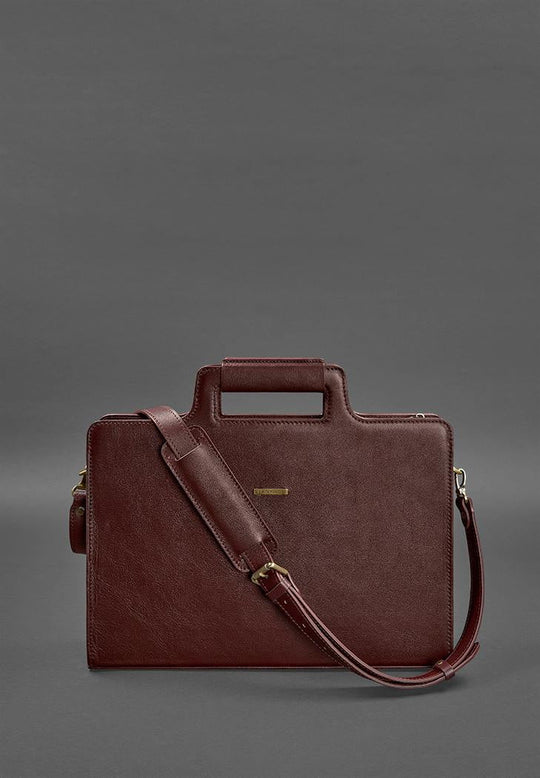 Stylish Women's Leather Bag For Laptop and Documents - Leather Purse Backpack