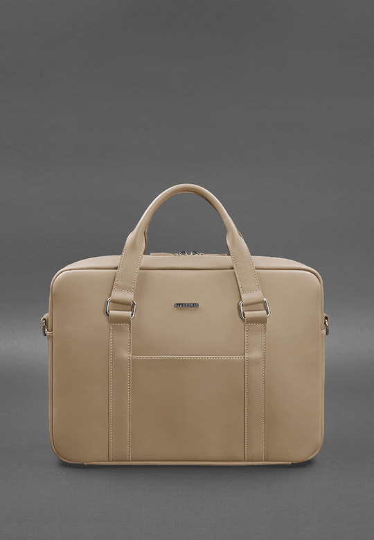 Unique Men's Leather Bag for a  Laptop and  Documents - Leather Purse Backpack