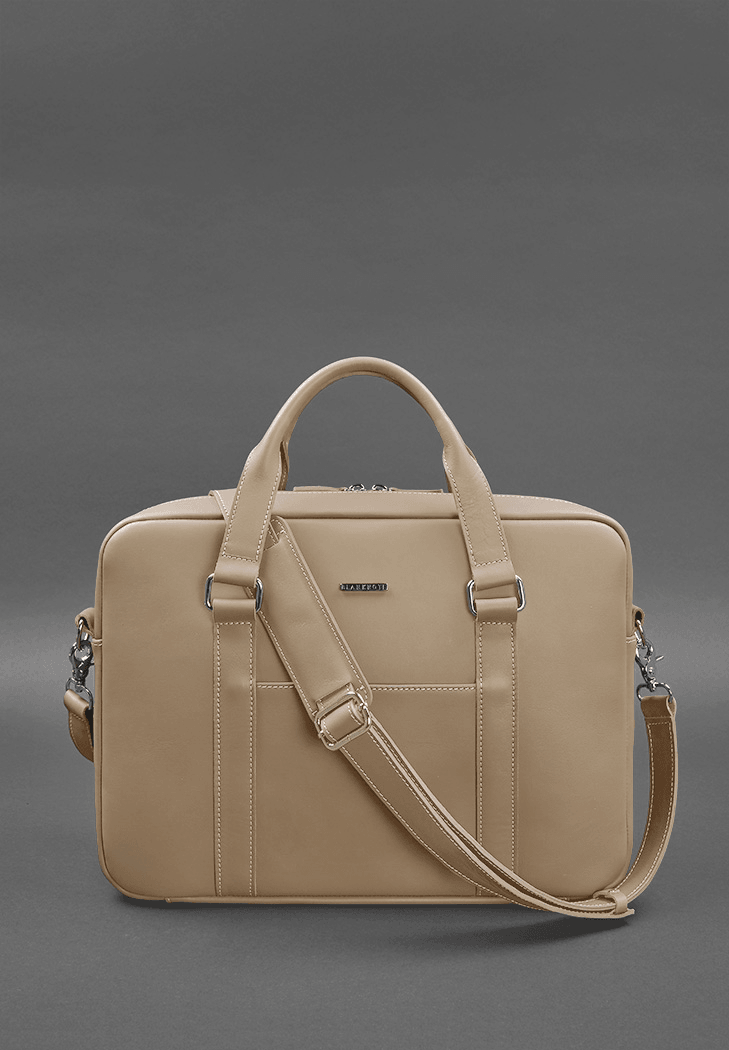 Unique Men's Leather Bag for a  Laptop and  Documents - Leather Purse Backpack