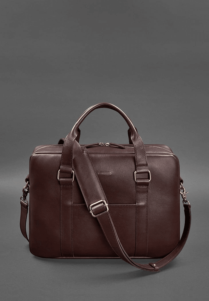 Exclusive Men's Leather Bag for a  Laptop and  Documents - Leather Purse Backpack