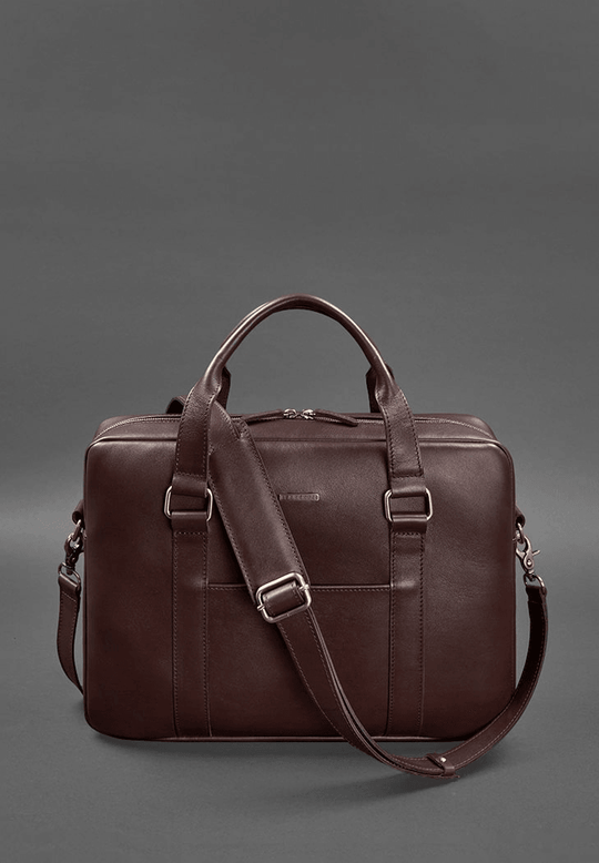 Exclusive Men's Leather Bag for a  Laptop and  Documents - Leather Purse Backpack
