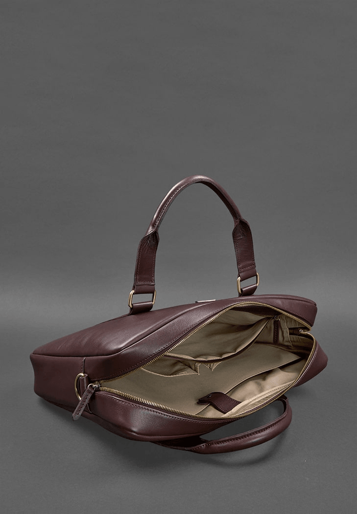 Exclusive Men's Leather Bag for a  Laptop and  Documents - Leather Purse Backpack