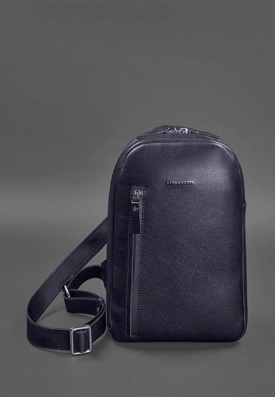 Sophisticated Handmade Luxury Leather Men's One-Shoulder Sling Bag - Leather Purse Backpack