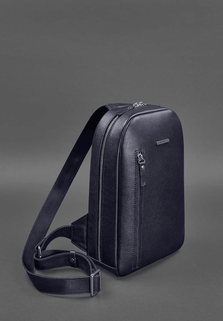 Sophisticated Handmade Luxury Leather Men's One-Shoulder Sling Bag - Leather Purse Backpack