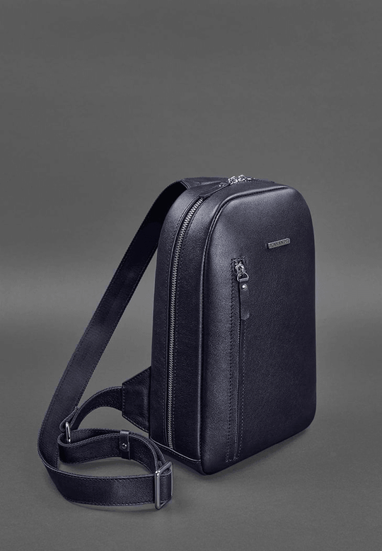 Sophisticated Handmade Luxury Leather Men's One-Shoulder Sling Bag - Leather Purse Backpack