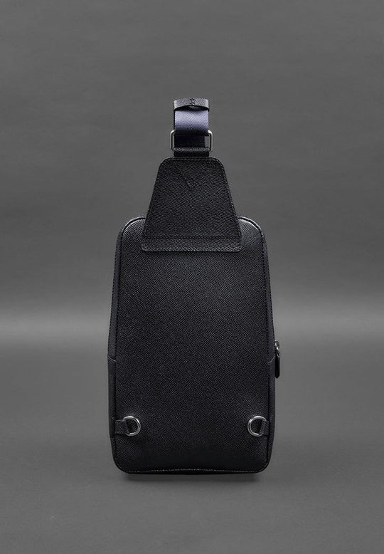 Trendy Leather Sling Bag for Men - Stylish One-Shoulder Chest Backpack - Leather Purse Backpack