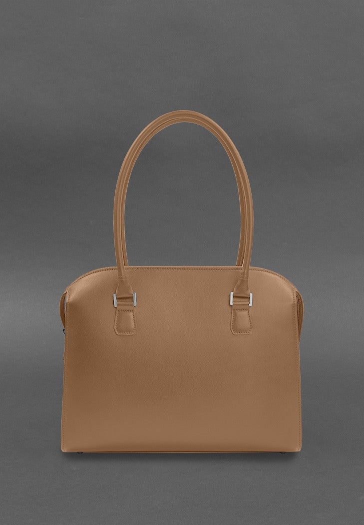 Casual Women's Leather Briefcase Messenger Bag - Leather Purse Backpack