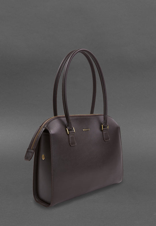 Casual Women's Leather Briefcase Messenger Bag - Leather Purse Backpack