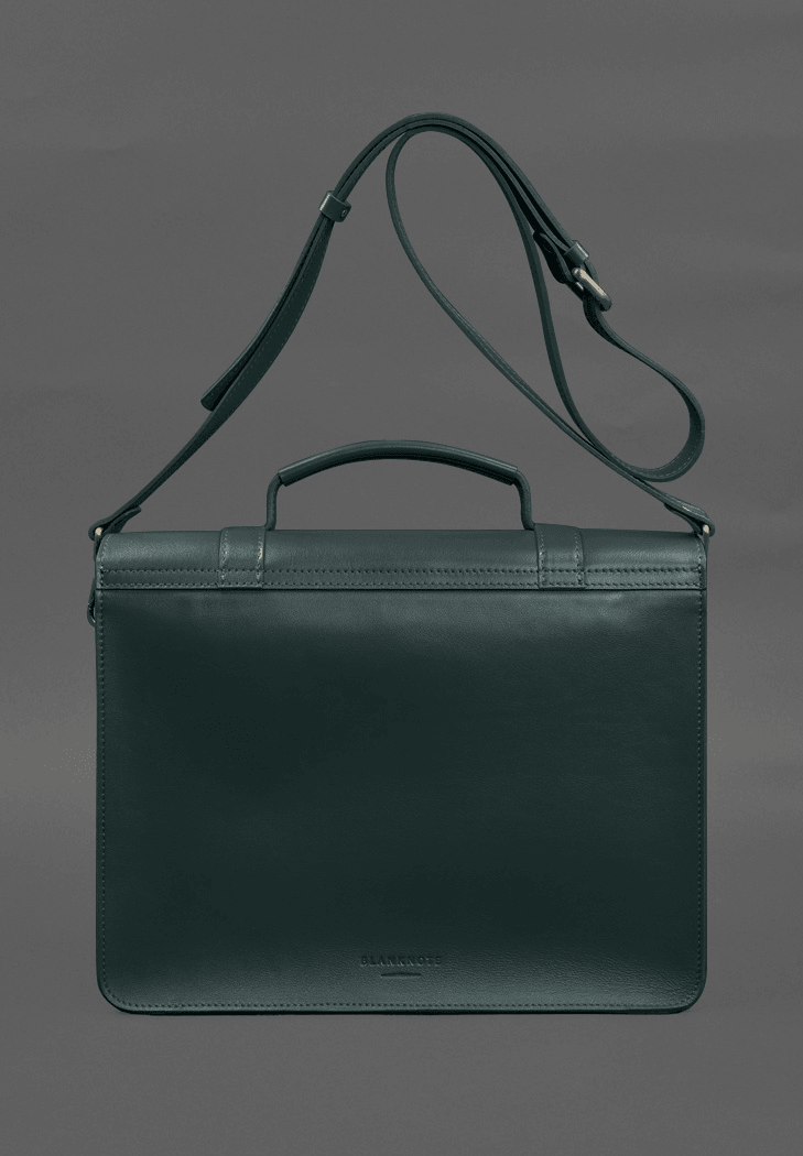Vintage Designer Leather Briefcase Messenger Bag - Leather Purse Backpack