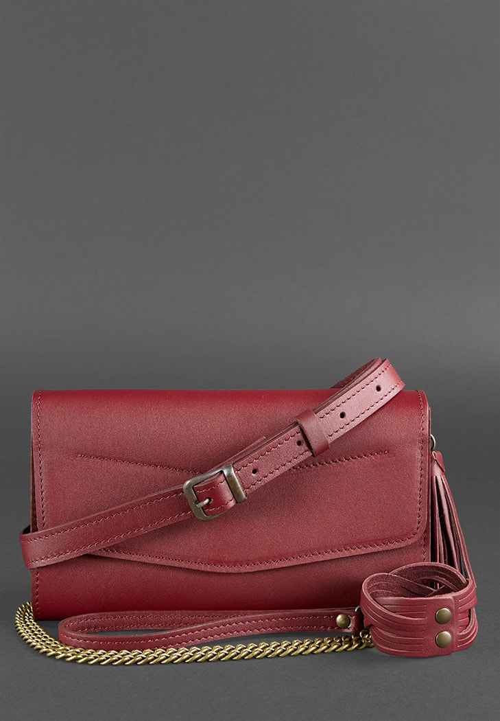 Stylish Leather Women's Crossbody Bag for Evening and Daily Use - Leather Purse Backpack