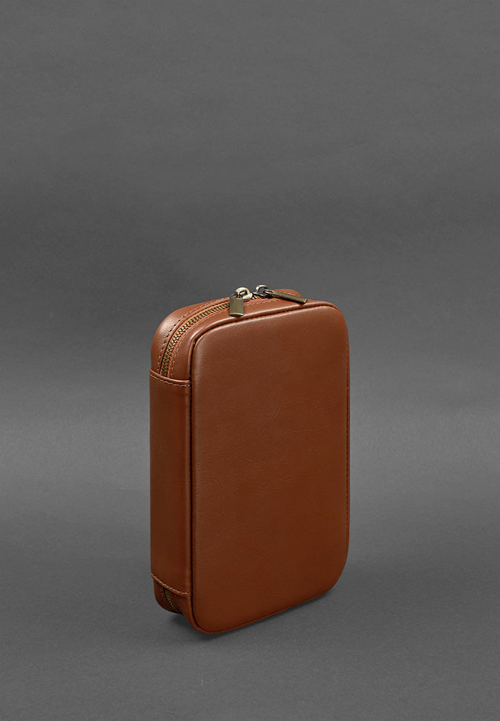 Personalized Leather Travel Organizer, Cosmetic Bag - Leather Purse Backpack