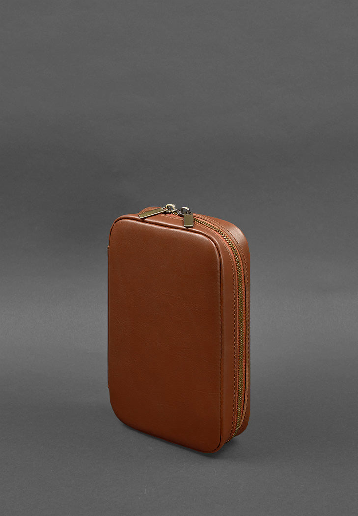 Personalized Leather Travel Organizer, Cosmetic Bag - Leather Purse Backpack