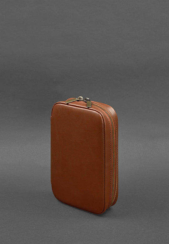 Personalized Leather Travel Organizer, Cosmetic Bag - Leather Purse Backpack