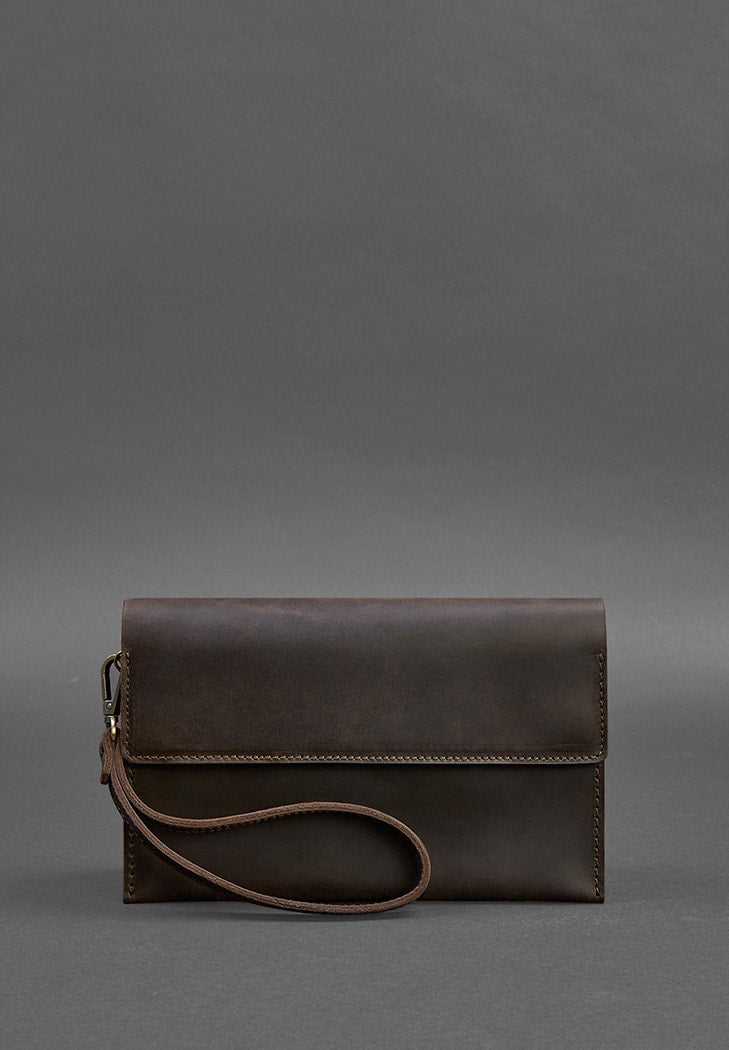 Lightweight Minimalist Leather Clutch Bag For Men - Leather Purse Backpack
