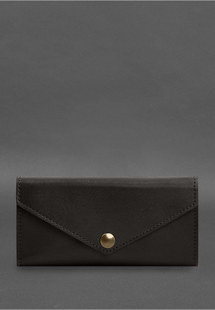 Best Elegant Leather Clutch Wallet With A Button - Leather Purse Backpack