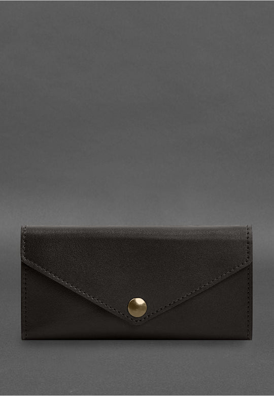 Best Elegant Leather Clutch Wallet With A Button - Leather Purse Backpack