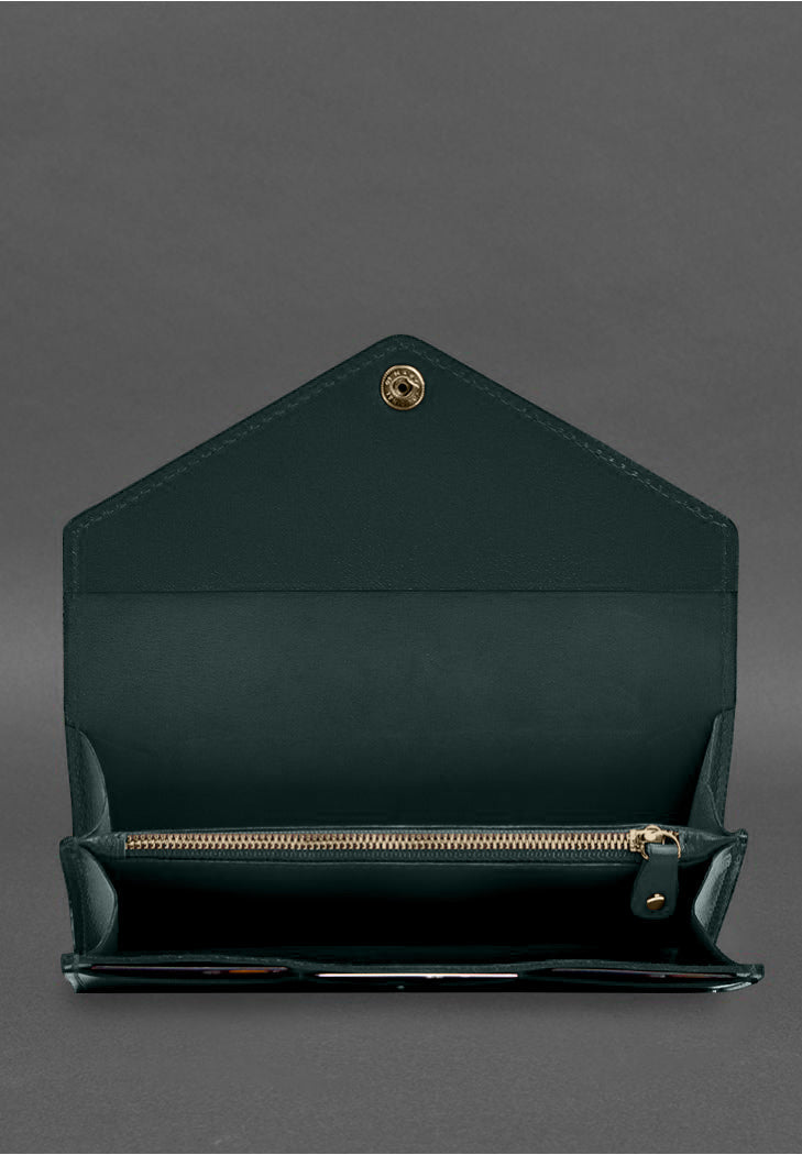 Best Elegant Leather Clutch Wallet With A Button - Leather Purse Backpack