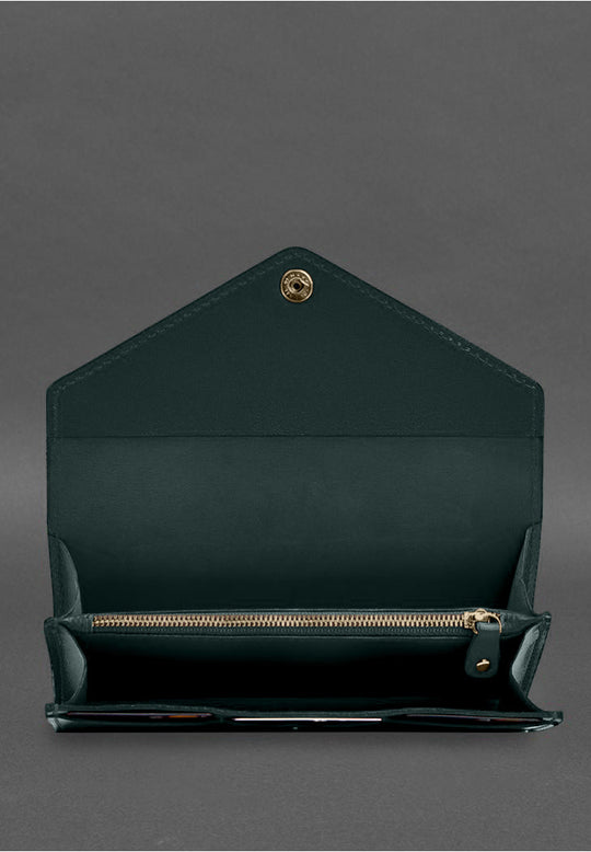 Best Elegant Leather Clutch Wallet With A Button - Leather Purse Backpack