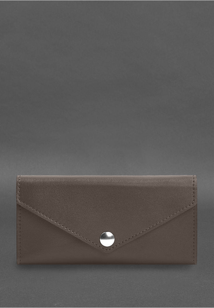Best Elegant Leather Clutch Wallet With A Button - Leather Purse Backpack
