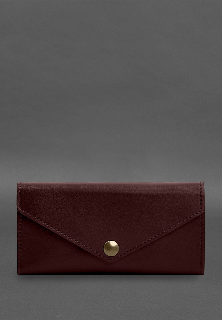 Best Elegant Leather Clutch Wallet With A Button - Leather Purse Backpack