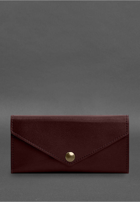 Best Elegant Leather Clutch Wallet With A Button - Leather Purse Backpack