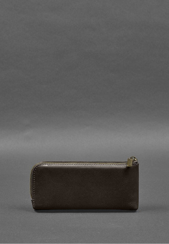Fashionable Leather Purse-bill Holder With A Zipper - Leather Purse Backpack