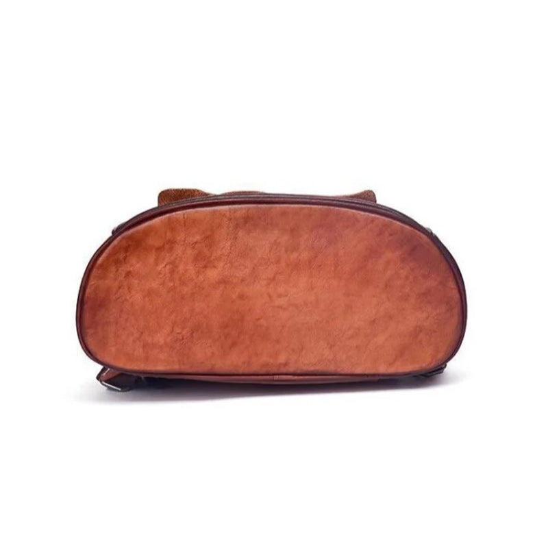 Large capacity leather bag for books and gadgets