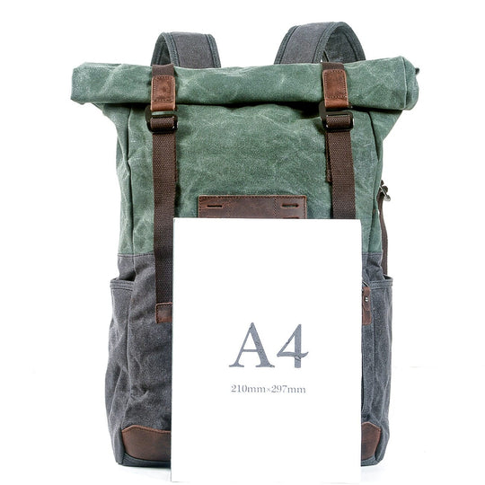 Stylish Canvas Daypack for Men and Women – Durable, Lightweight Backpack - Leather Purse Backpack
