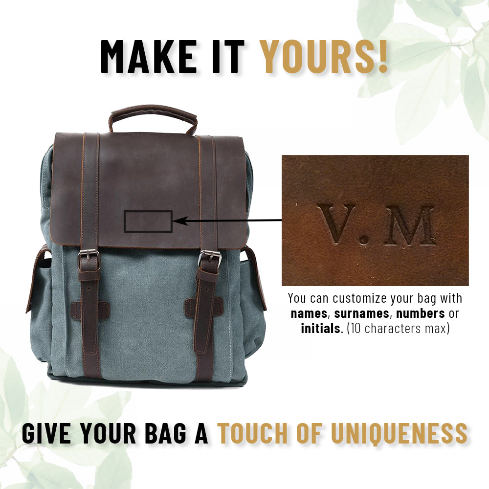 Small Canvas Backpack – Compact, Stylish Bag for Daily Essentials and Travel - Leather Purse Backpack