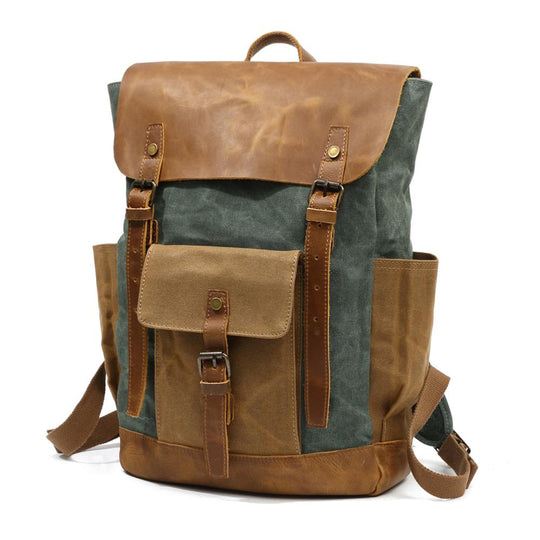Elegant Vintage Laptop Backpack with Easy Access and Vintage Appeal - Leather Purse Backpack