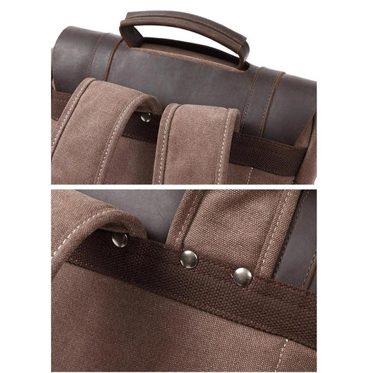 Small Canvas Backpack – Compact, Stylish Bag for Daily Essentials and Travel - Leather Purse Backpack