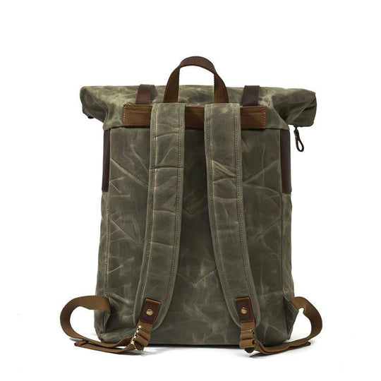 Large Canvas Backpack – Spacious, Durable Bag for Travel and Daily Use - Leather Purse Backpack