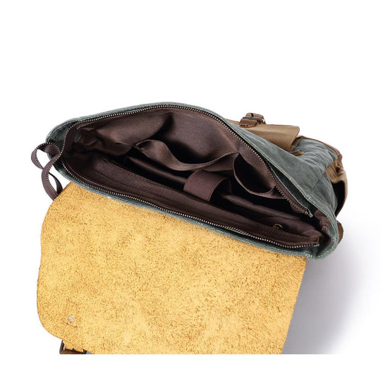 Elegant Vintage Laptop Backpack with Easy Access and Vintage Appeal - Leather Purse Backpack