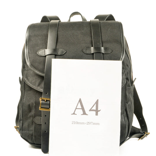 Vintage Canvas Rucksack Backpack with Adjustable Straps & Pockets - Leather Purse Backpack