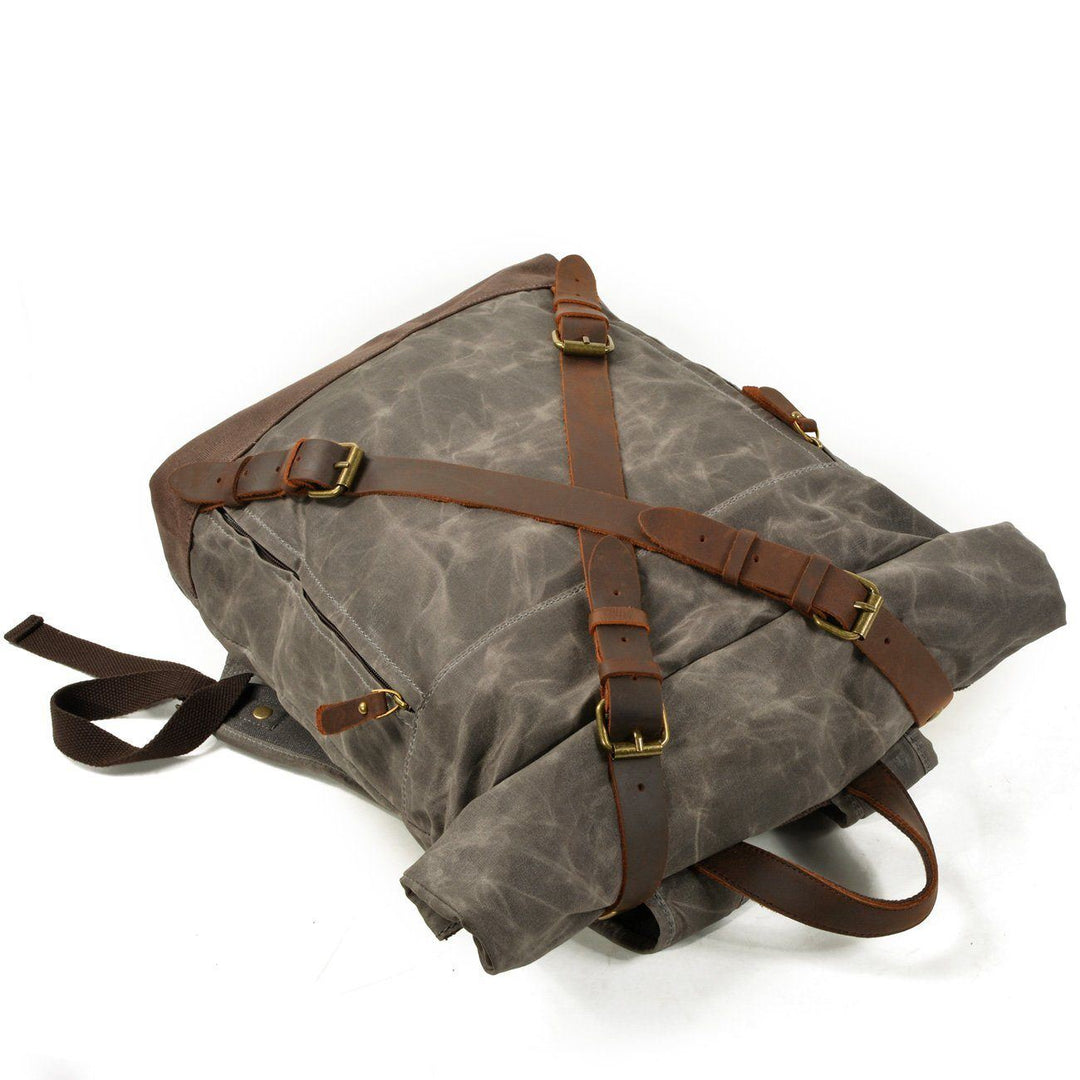 Versatile Canvas Rucksack Backpack – Durable, Stylish Bag for Travel - Leather Purse Backpack