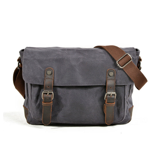 Men's fashionable canvas DSLR camera satchel