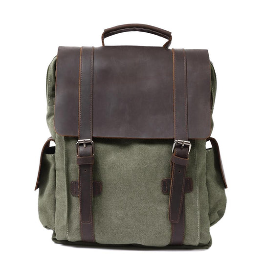Small Canvas Backpack – Compact, Stylish Bag for Daily Essentials and Travel - Leather Purse Backpack