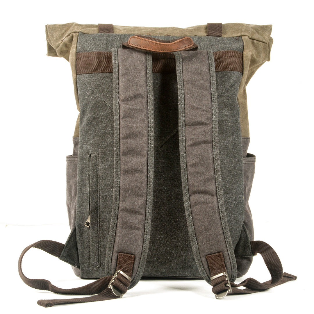 Stylish Canvas Daypack for Men and Women – Durable, Lightweight Backpack - Leather Purse Backpack