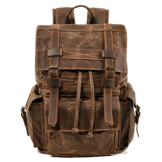 Versatile Canvas Drawstring Rucksack – Durable for Everyday Use - Leather Purse Backpack
