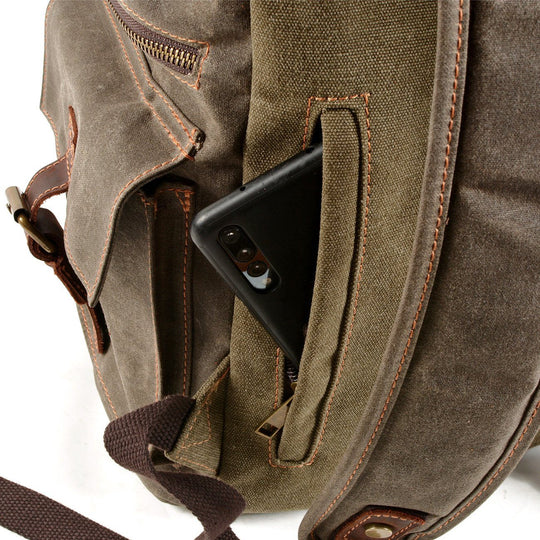 Versatile Canvas Drawstring Rucksack – Durable for Everyday Use - Leather Purse Backpack