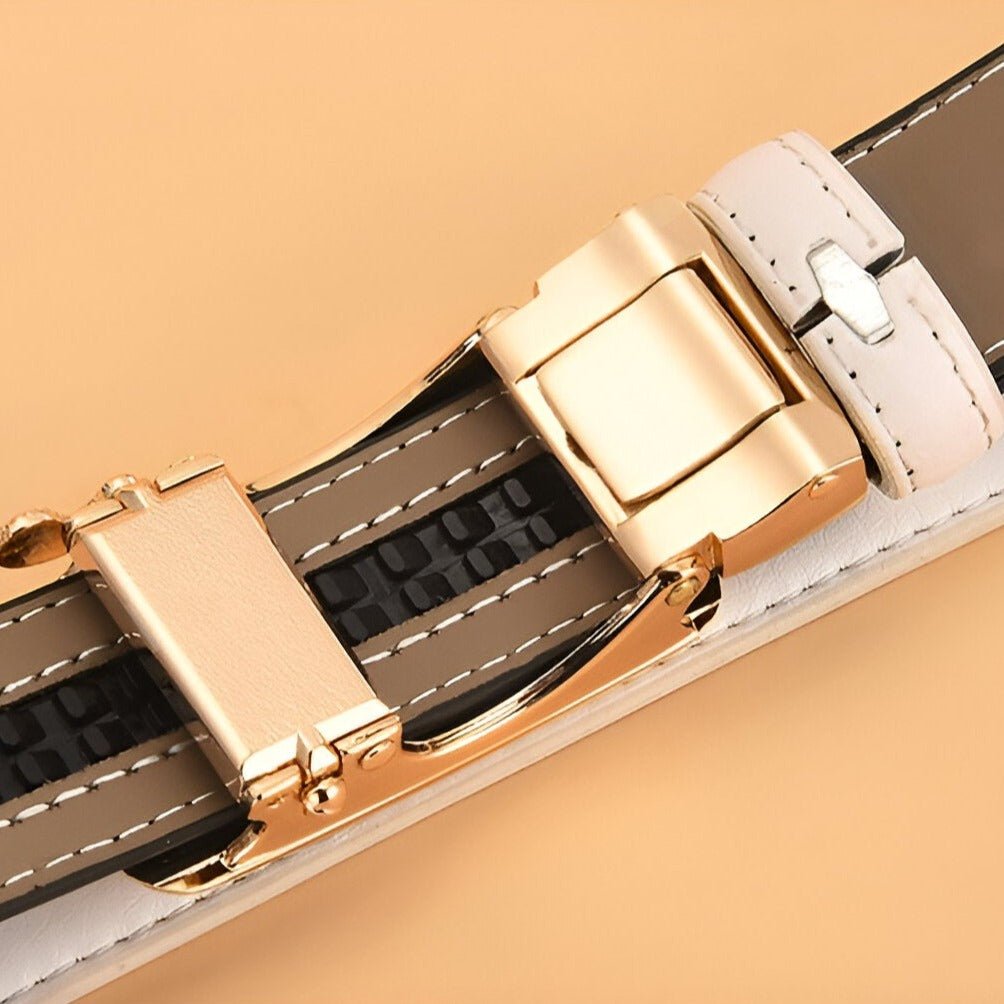Automatic Leather Belt For Women, Selma Model - Leather Purse Backpack