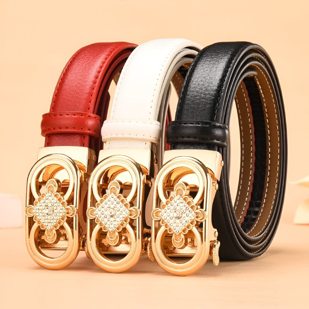 Automatic Leather Belt For Women, Selma Model - Leather Purse Backpack