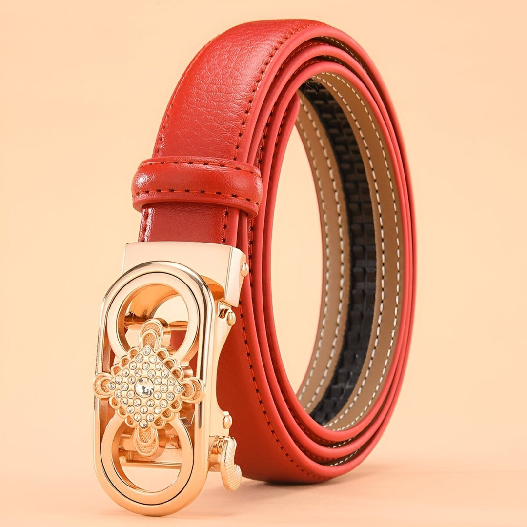 Automatic Leather Belt For Women, Selma Model - Leather Purse Backpack