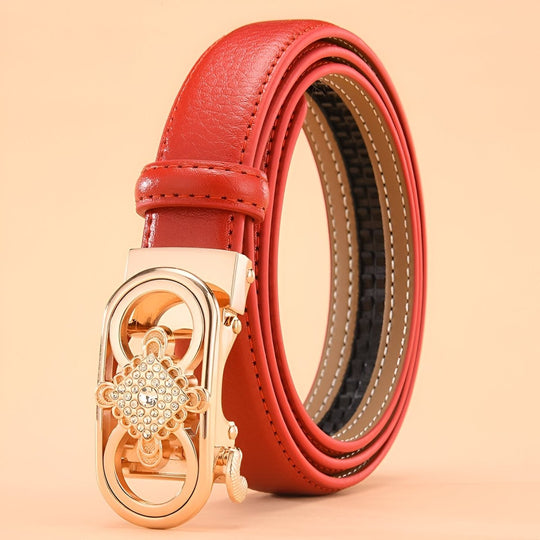 Automatic Leather Belt For Women, Selma Model - Leather Purse Backpack