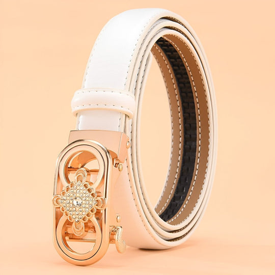 Automatic Leather Belt For Women, Selma Model - Leather Purse Backpack
