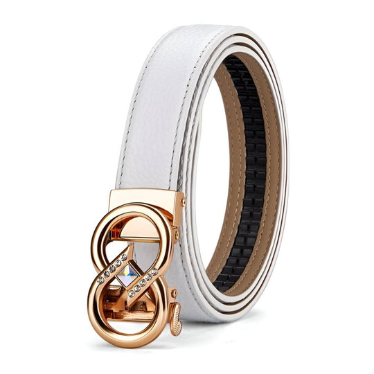 Automatic Belt In Grained Leather, Romanca Model - Leather Purse Backpack