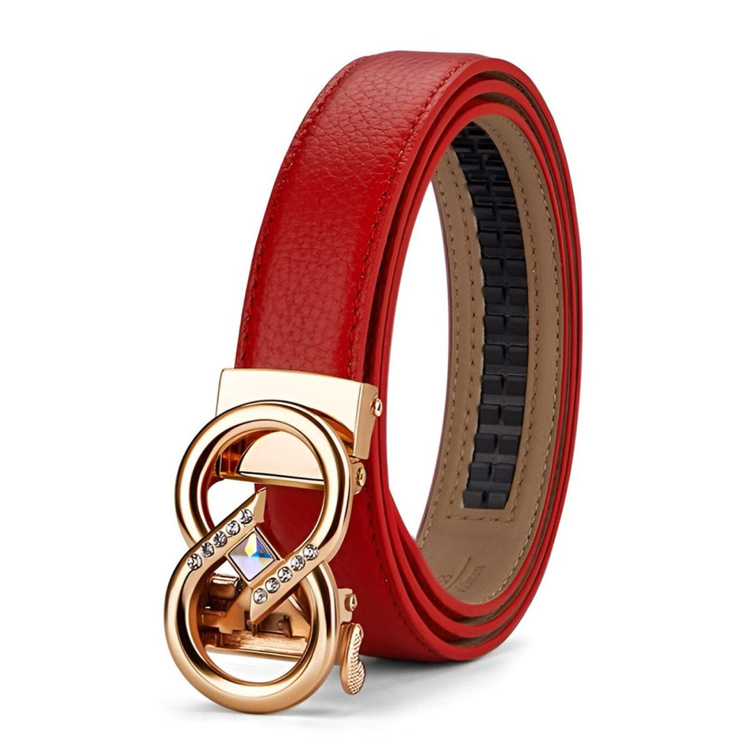 Automatic Belt In Grained Leather, Romanca Model - Leather Purse Backpack