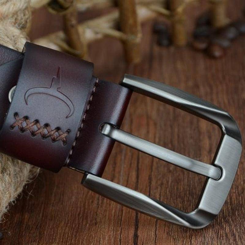 Designer Casual Leather Belt For Men, Mustang Model - Leather Purse Backpack