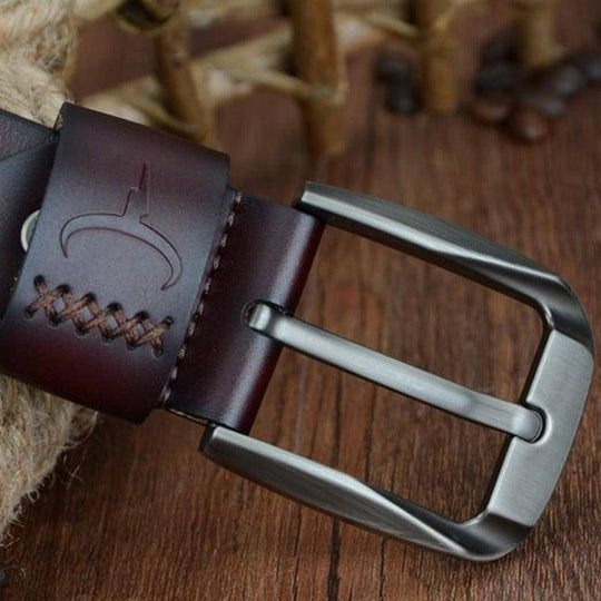 Designer Casual Leather Belt For Men, Mustang Model - Leather Purse Backpack