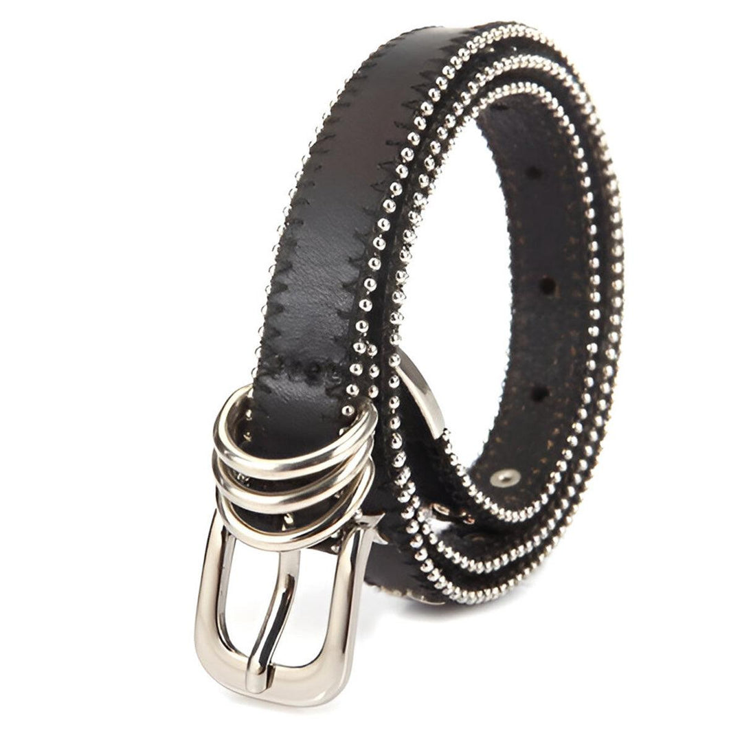 Fashion Star Studded Belt For Women, Eline Model - Leather Purse Backpack